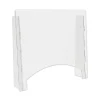 PBCTPC2724P 27 in. x 6 in. x 23.75 in. Polycarbonate Counter Top Barrier with Pass Thru - Clear (2/Carton) Desk Accessories & Office Organizers