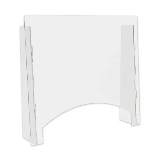 PBCTPC2724P 27 in. x 6 in. x 23.75 in. Polycarbonate Counter Top Barrier with Pass Thru - Clear (2/Carton) Desk Accessories & Office Organizers