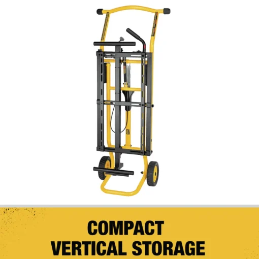 Discount 25 in. x 60 in. x 32.5 in. Heavy-Duty Rolling Miter Saw Stand - Yellow/Black Power Tool Accessories