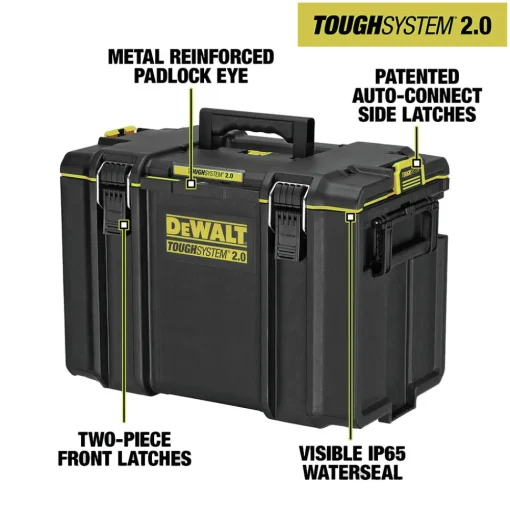 Clearance 21-3/4 in. x 14-3/4 in. x 16-1/4 in. ToughSystem 2.0 Tool Box - X-Large, Black Storage Systems