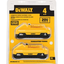 Best (2) 20V MAX 4 Ah Compact Lithium-Ion Batteries Power Tool Accessories