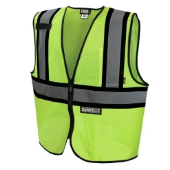 Sale Class 2 Contrasting Trim Economy Mesh Vest - Green - Medium Safety Vests