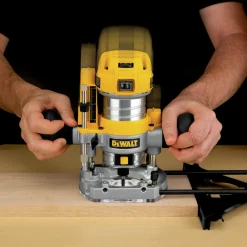 Sale 110V 7 Amp Variable Speed 1-1/4 HP Corded Compact Router with LED Combo Kit Woodworking Tools|Routers And Trimmers