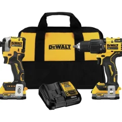 Clearance 20V MAX Brushless Lithium-Ion 1/2 in. Cordless Hammer Drill Driver and 1/4 in. Impact Driver Kit (1.7 Ah) Combo Kits