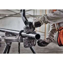 Sale 60V MAX FLEXVOLT Brushless Lithium-Ion Cordless Pipe Threader Kit with Die Heads and 2 Batteries (9 Ah) Threading Tools