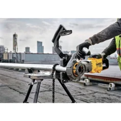 Sale 60V MAX FLEXVOLT Brushless Lithium-Ion Cordless Pipe Threader Kit with Die Heads and 2 Batteries (9 Ah) Threading Tools