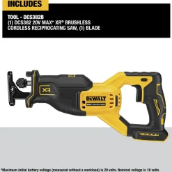 Discount 20V MAX XR Brushless Lithium-Ion Cordless Reciprocating Saw (Tool Only) Reciprocating Saws