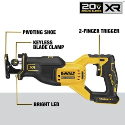 Discount 20V MAX XR Brushless Lithium-Ion Cordless Reciprocating Saw (Tool Only) Reciprocating Saws