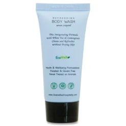 Online H2O Therapy 0.85 oz Single-Use Body Wash - White Tea and Lemongrass (300/Carton) Cleaning & Janitorial Supplies