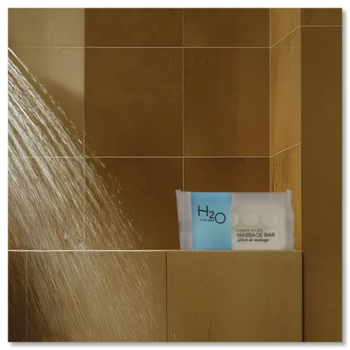 Outlet H2O Therapy 1.1 oz Soaps - White Tea and Lemongrass (400/Carton) Cleaning & Janitorial Supplies
