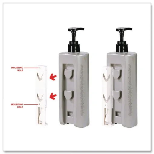 Online EcoLux 1.19 in. x 0.44 in. x 5.69 in. Single Air Dispenser Bracket - White (24/Carton) Cleaning & Janitorial Supplies