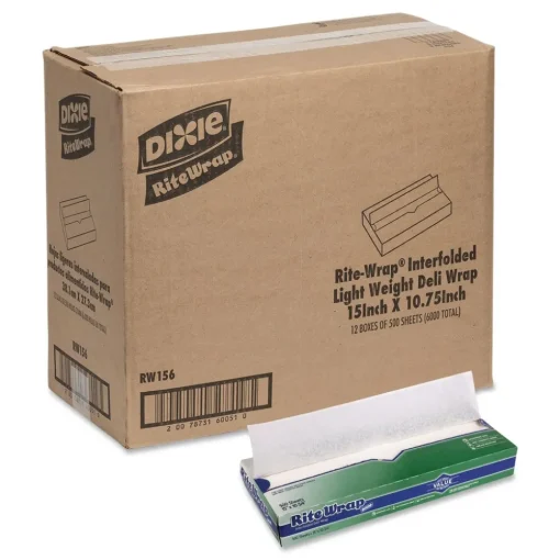 Sale 15.12 in. x 10.75 in. Dry Wax Lightweight Deli Paper (12/Carton) Tabletop And Serveware