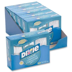 Clearance CM168 Tray with Plastic Forks/Knives/Spoons Combo Pack - White (1008/Carton) Tabletop And Serveware