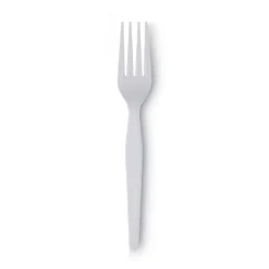 Discount Heavyweight Plastic Cutlery Forks - White (1000/Carton) Tabletop And Serveware