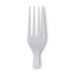 Discount Heavyweight Plastic Cutlery Forks - White (1000/Carton) Tabletop And Serveware