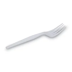 Discount Heavyweight Plastic Cutlery Forks - White (1000/Carton) Tabletop And Serveware