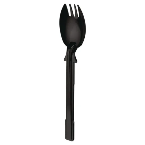 Hot SmartStock Mediumweight Spork Plastic Tri-Tower Dispensing System Cutlery - Black (960/Carton) Tabletop And Serveware