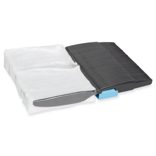 New SmartStock Wrapped Heavyweight Cutlery Knives Refill - Black (960/Carton) Tabletop And Serveware