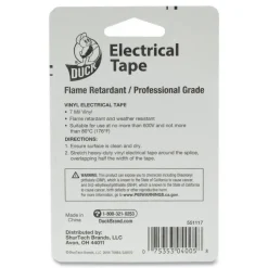 Online 0.75 in. x 66 ft. 1 in. Core Pro Electrical Tape - Black (1-Roll) Tapes & Adhesives