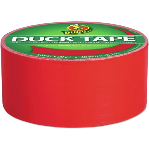 Outlet 1.88 in. x 20 yards 3 in. Core Colored Duct Tape - Red (1-Roll) Mailing, Packing & Shipping