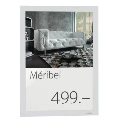 Sale Infoframe DURAFRAME 9.5 in. x 12 in. Self Adhesive Double Sided Sign Holder - White Frame (2/Pack) Office Furniture & Lighting