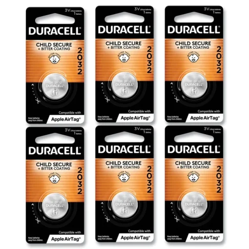 Sale 2032 Lithium Coin Batteries with Bitterant (6/Box) Office Electronics & Batteries