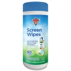 Online 5 in. x 7 in. Cloth Premoistened Monitor Cleaning Wipes - White Cleaning & Janitorial Supplies