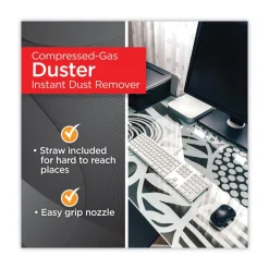 Sale 17 oz. Can Disposable Compressed Air Duster (2/Pack) Office Accessories