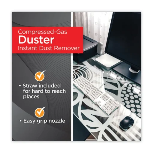 Sale 17 oz. Can Disposable Compressed Air Duster (2/Pack) Office Accessories