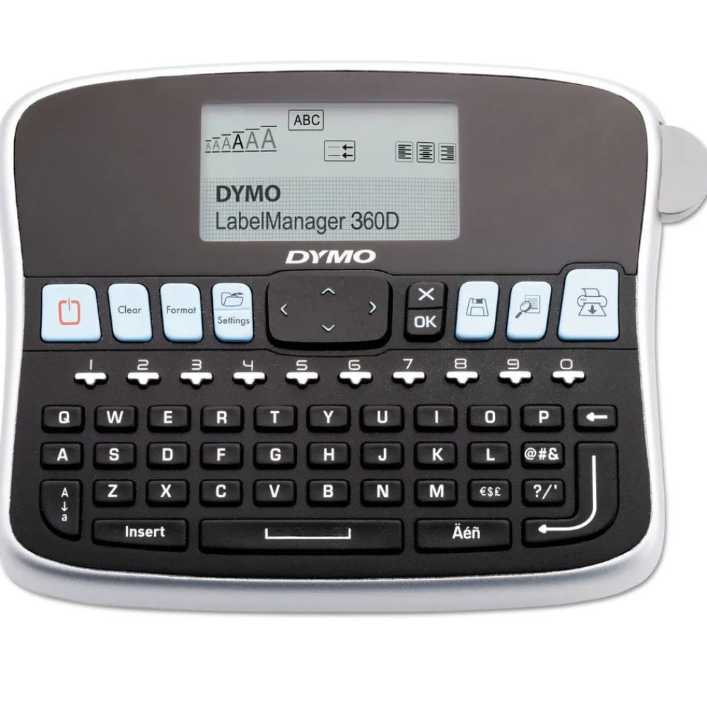 Sale LabelManager 360D 2.8 in. x 7.76 in. x 5.9 in. 2 Lines Label Maker Labels & Label Makers
