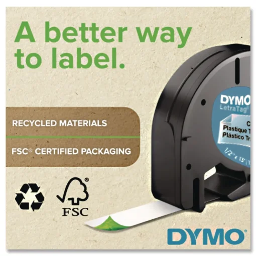 Outlet LetraTag 0.5 in. x 13 ft. Plastic Label Tape Cassette - Clear Labels & Label Makers