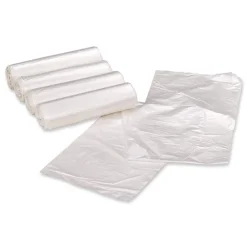 Clearance 1507733 40 in. x 46 in. 45-Gallon 1.5 mil. Linear Low Density Clear Recycled Can Liners - Clear (100/Carton) Trash & Waste Bins