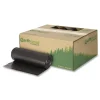 Best 33 in. x 39 in. 33-Gallon 1.65 mil. Linear Low Density Recycled Can Liners - Black (100/Carton) Trash & Waste Bins