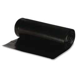 Hot 38 in. x 58 in. 1.65 mil 60 Gallon Linear Low Density Recycled Can Liners - Black (100/Carton) Trash & Waste Bins