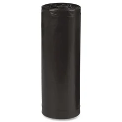 Hot 38 in. x 58 in. 1.65 mil 60 Gallon Linear Low Density Recycled Can Liners - Black (100/Carton) Trash & Waste Bins