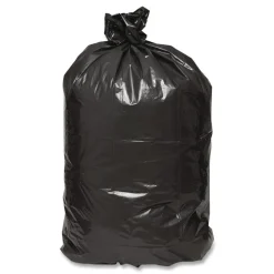 Hot 38 in. x 58 in. 1.65 mil 60 Gallon Linear Low Density Recycled Can Liners - Black (100/Carton) Trash & Waste Bins
