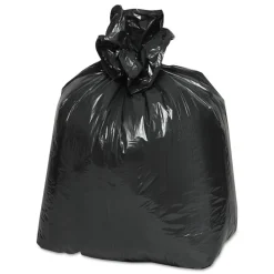 Online 24 in. x 23 in. 10-Gallon 0.85 mil. Linear Low Density Recycled Can Liners - Black (500/Carton) Trash & Waste Bins