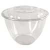 Online 48 oz. Renewable and Compostable Plastic Salad Bowls with Lids - Clear (150/Carton) Tabletop And Serveware