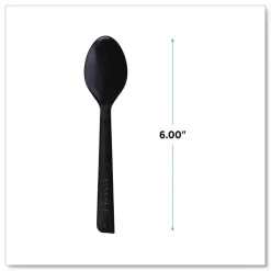 Best EP-S113 6 in. 100 Percent Recycled Content Spoon - Black (1000/Carton) Tabletop And Serveware