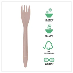 New General Purpose Fork Wood Cutlery - Natural (500/Carton) Tabletop And Serveware