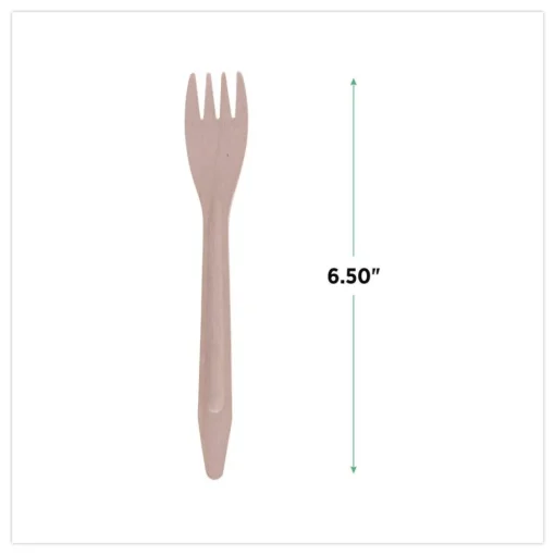 New General Purpose Fork Wood Cutlery - Natural (500/Carton) Tabletop And Serveware
