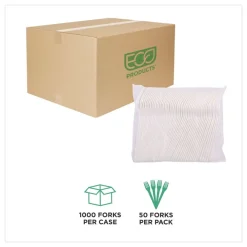 Sale Plantware CPLA Cutlery Fork - White (1000/Carton) Tabletop And Serveware