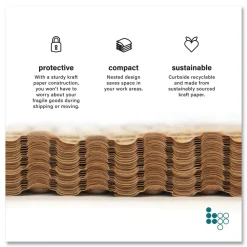 New 01913 12 in. x 250 ft. Perforated Every 12 in. Bubble Paper - Kraft (250/Carton) Storage & Organization