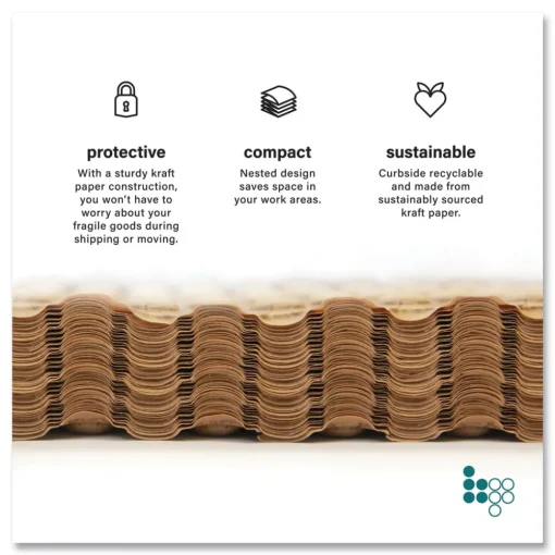 New 01913 12 in. x 250 ft. Perforated Every 12 in. Bubble Paper - Kraft (250/Carton) Storage & Organization