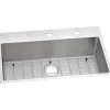 Online (1-Kit) Crosstown 33 in. x 22 in. x 9 in. 18-Gauge Stainless Steel FR2-Hole Dual Mount Sink Kit Kitchen Sinks & Faucets
