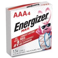 MAX 1.5 Volts AAA Alkaline Batteries (4/Pack) Office Electronics & Batteries
