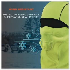 Outlet N-Ferno 6823 One Size Fits Most Fleece Hinged Balaclava Face Mask - Lime Masks
