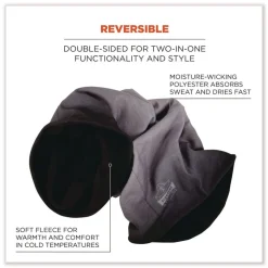 New N-Ferno 6491 One Size Fits Most Reversible Thermal Fleece plus Poly Multi-Band - Light Gray Fade Masks