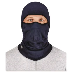 Clearance N-Ferno 6823 One Size Fits Most Fleece Hinged Balaclava Face Mask - Navy Masks