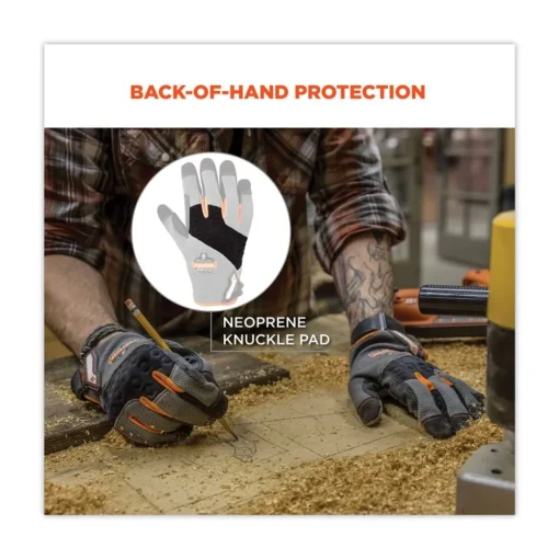 Clearance ProFlex 710 9 in. Long Heavy-Duty Mechanics Gloves - Small Gray (1-Pair) Work Gloves